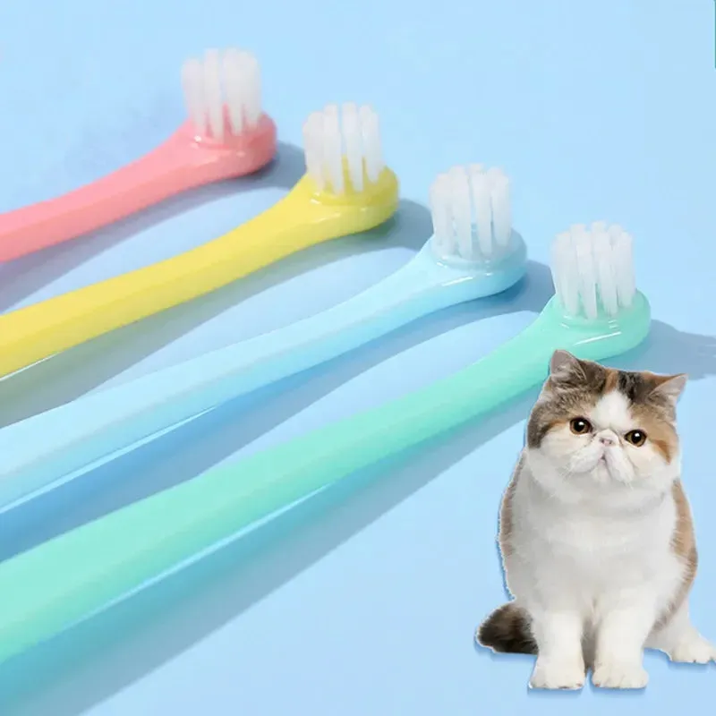 Cat Toothbrush Dog Teeth Cleaning Pet Grooming Cat Toothbrushes Soft Hair Teeth Brush for Cats Mouth Cleaning Tools Pet Products