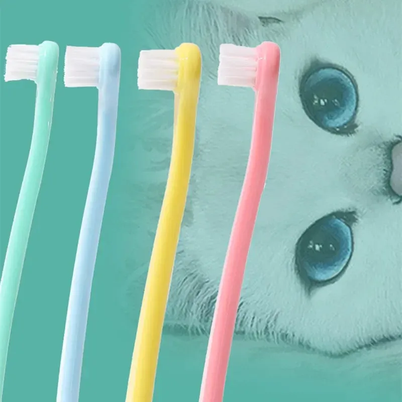 Cat Toothbrush Dog Teeth Cleaning Pet Grooming Cat Toothbrushes Soft Hair Teeth Brush for Cats Mouth Cleaning Tools Pet Products