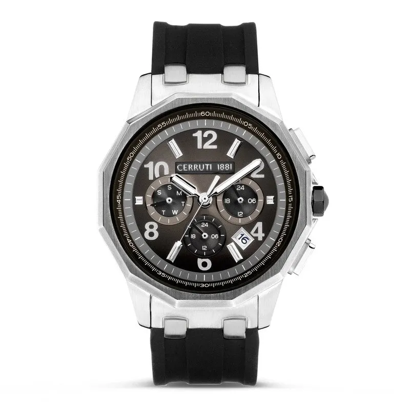 Cerruti 1881 Molveno Black Rubber Strap Watch - CIWGQ2224101