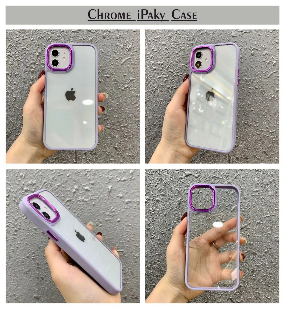 Chrome Clear Hard Protection Case For Realme