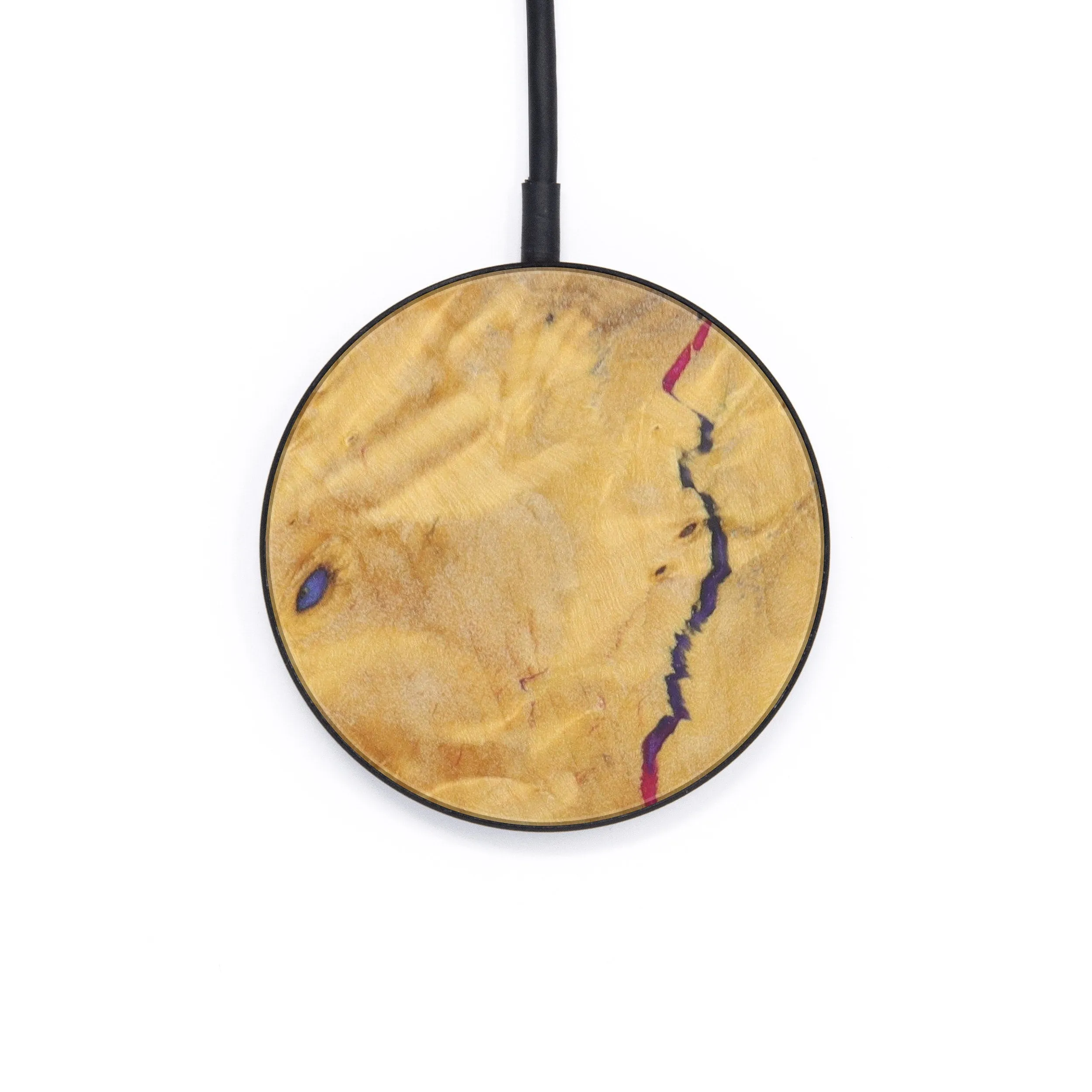 Circle Burl Wood Wireless Charger - Zhanna (Buckeye Burl, 599222)