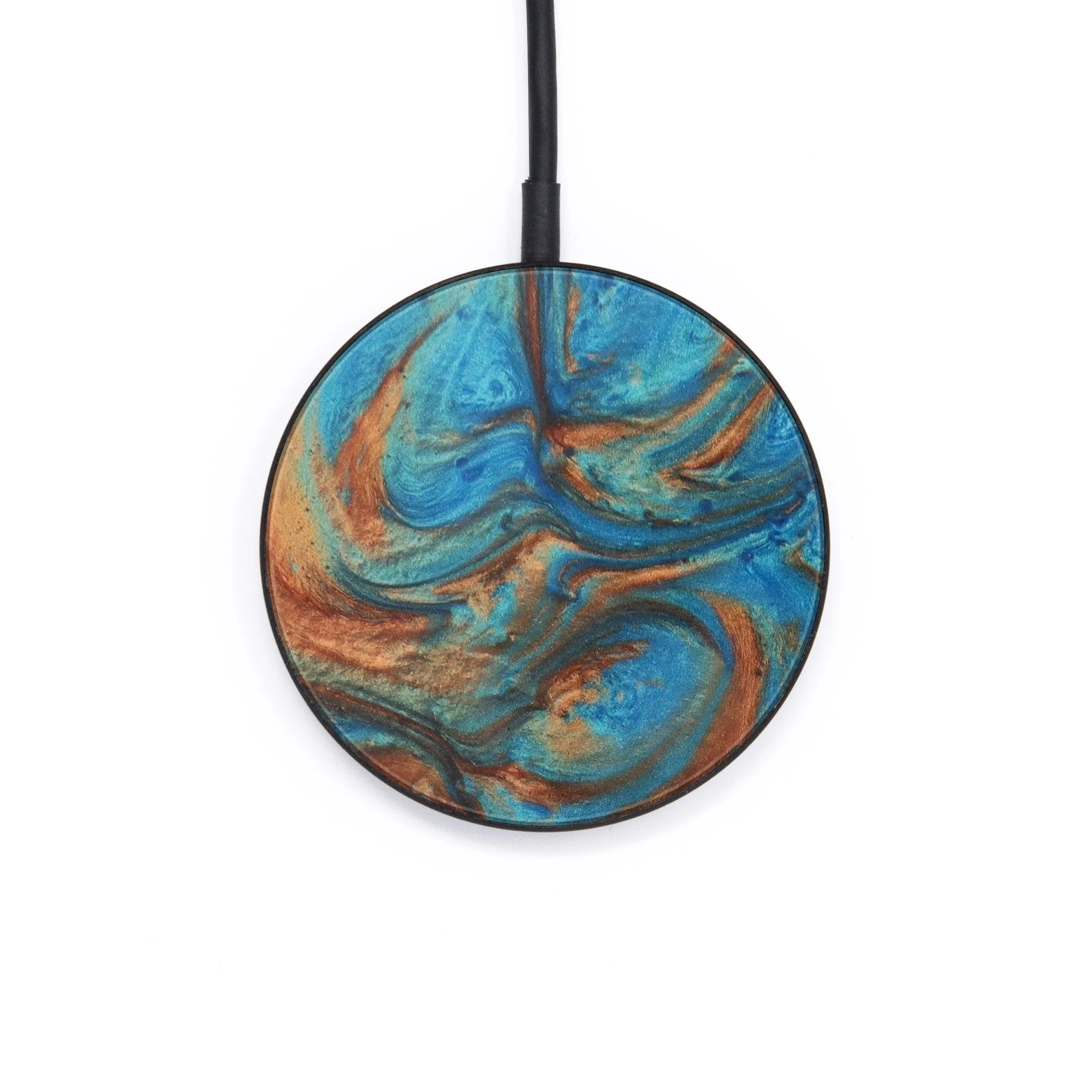 Circle ResinArt Wireless Charger - Connie (Teal & Gold, 613325)