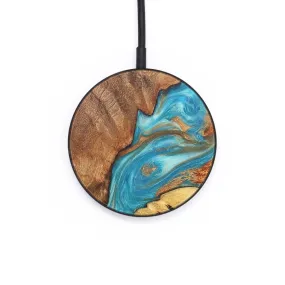 Circle ResinArt Wireless Charger - Florence (Teal & Gold, 665667)