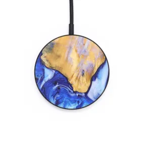 Circle Wood Resin Wireless Charger - Amiyah (Blue, 686158)