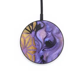 Circle Wood Resin Wireless Charger - Amora (Pattern, 695472)