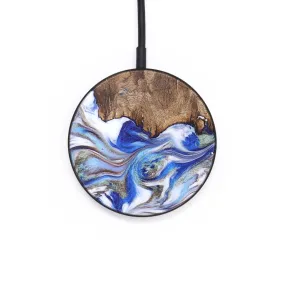 Circle Wood Resin Wireless Charger - Ashley (Blue, 709594)