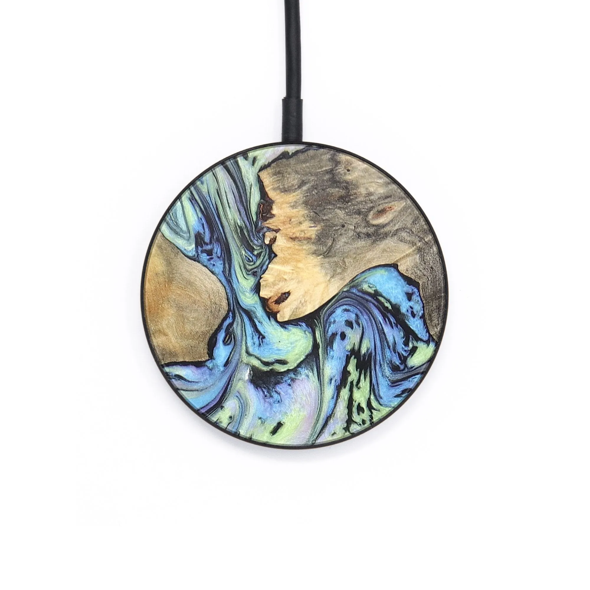 Circle Wood Resin Wireless Charger - Barbara (Aurora, 671852)