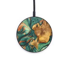 Circle Wood Resin Wireless Charger - Clinton (Green, 637549)