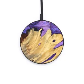 Circle Wood Resin Wireless Charger - Clover (Purple, 629661)