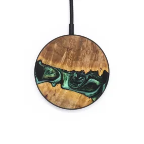 Circle Wood Resin Wireless Charger - Debbie (Green, 704141)