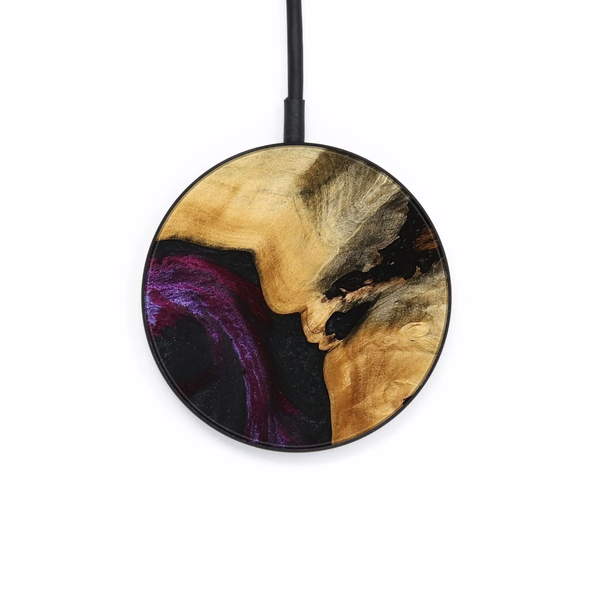 Circle Wood Wireless Charger - Leyton (Purple, 739340)