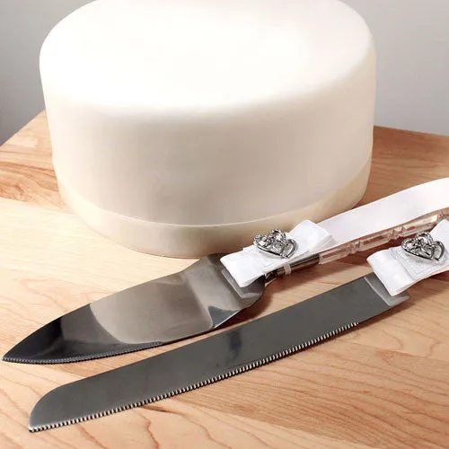 Classic Double Heart Cake Serving Set