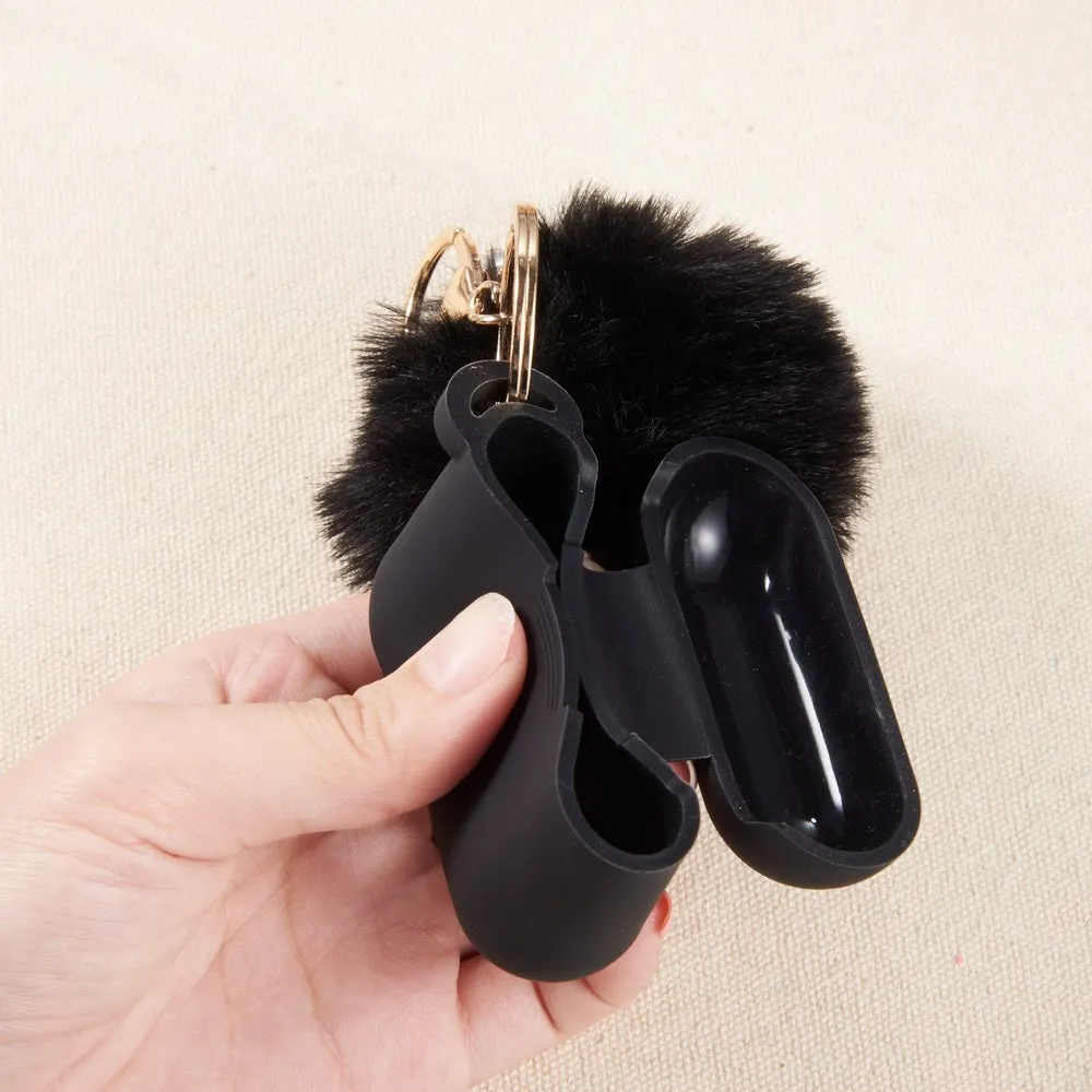 Classy Black Keychain Case for Airpods 3