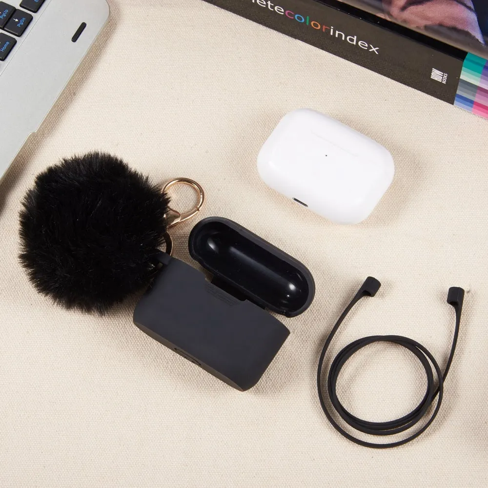 Classy Black Keychain Case for Airpods 3