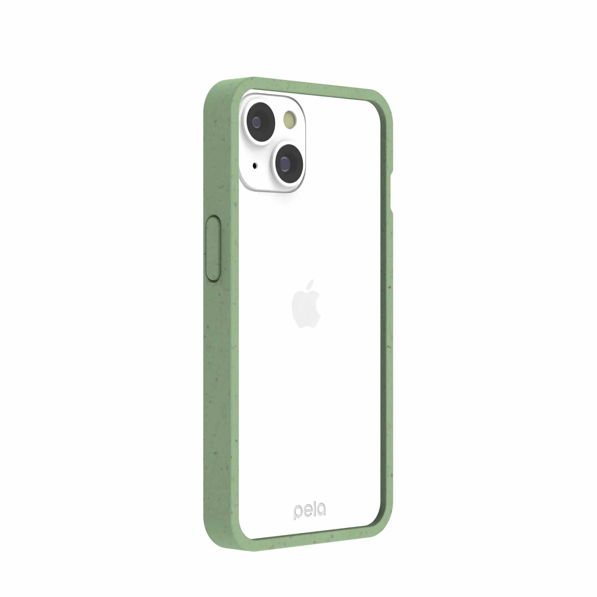 Clear iPhone 14 Case with Sage Green Ridge