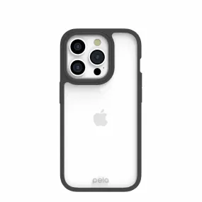 Clear iPhone 15 Pro Case with Black Ridge