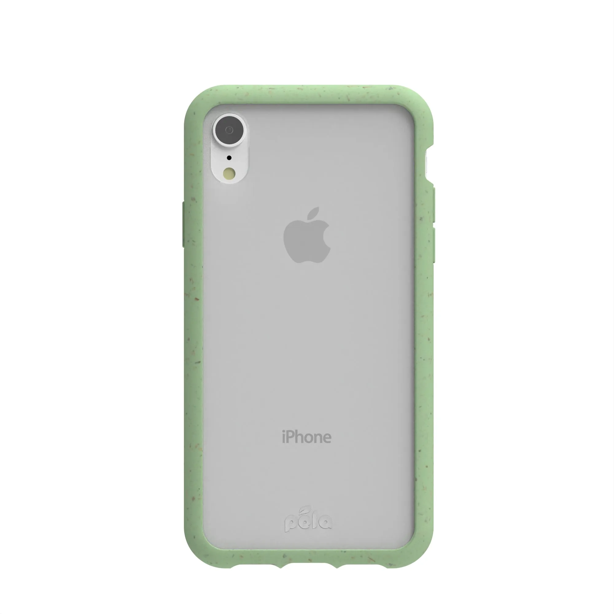 Clear iPhone XR Case with Sage Green Ridge