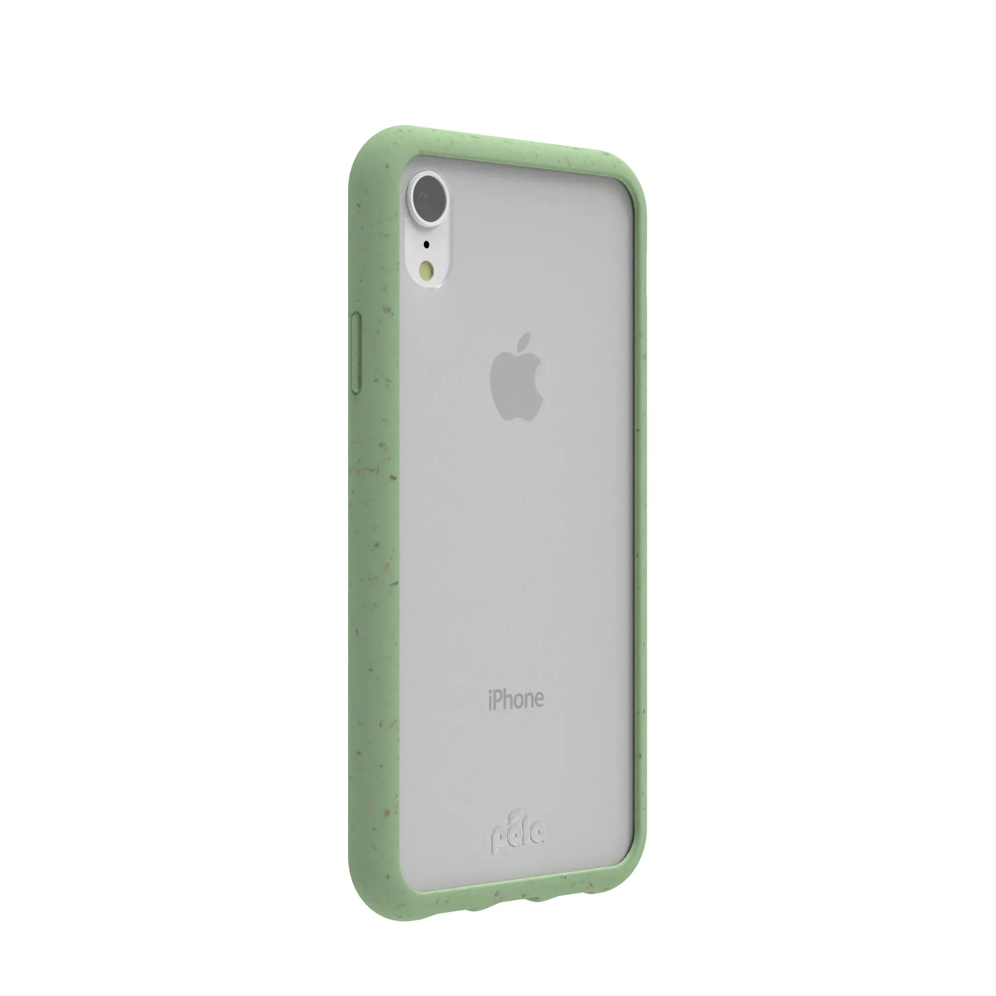 Clear iPhone XR Case with Sage Green Ridge