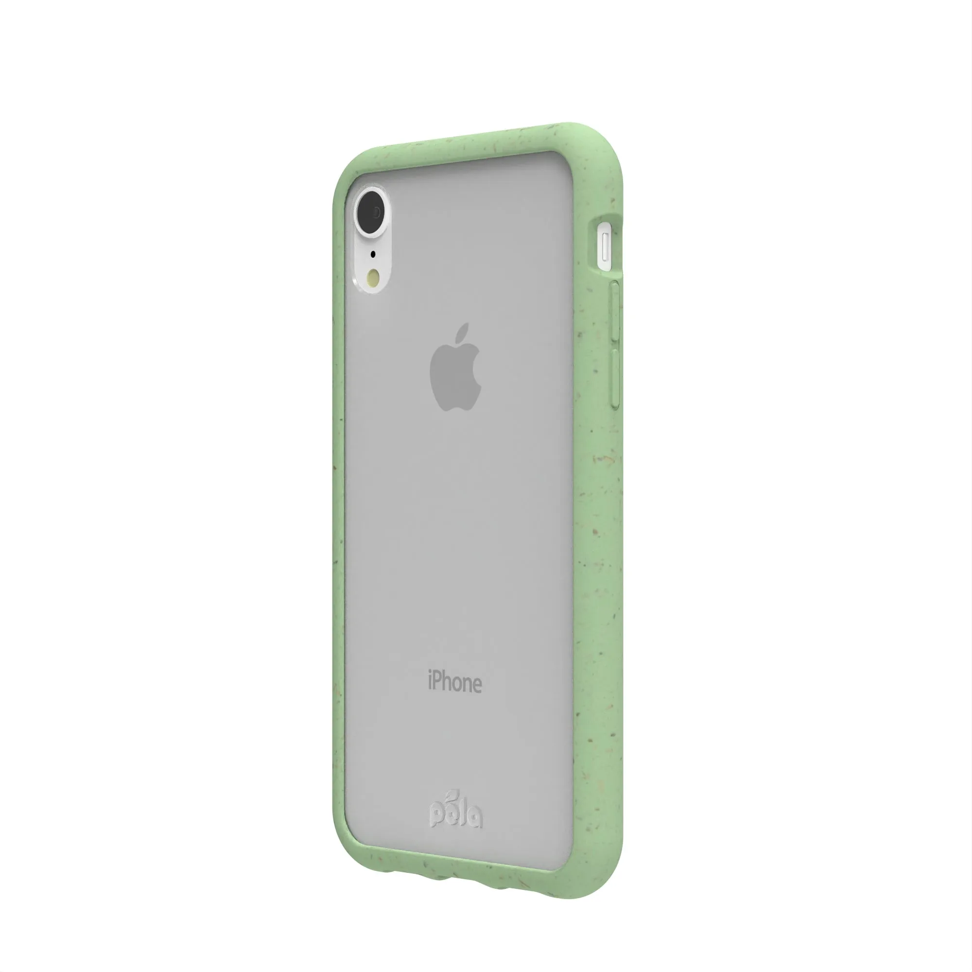 Clear iPhone XR Case with Sage Green Ridge