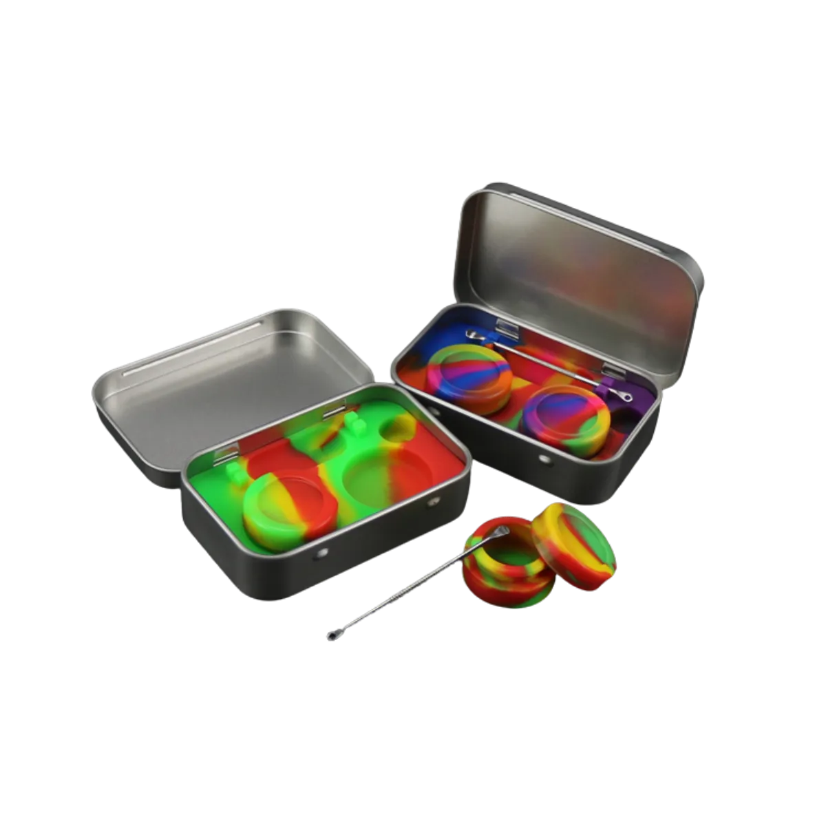 Concentrate Companion Kit - Metallic Tin Case with Non-Stick Silicone Containers