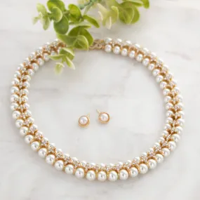 Counting the Stars Bib Necklace- Goldtone