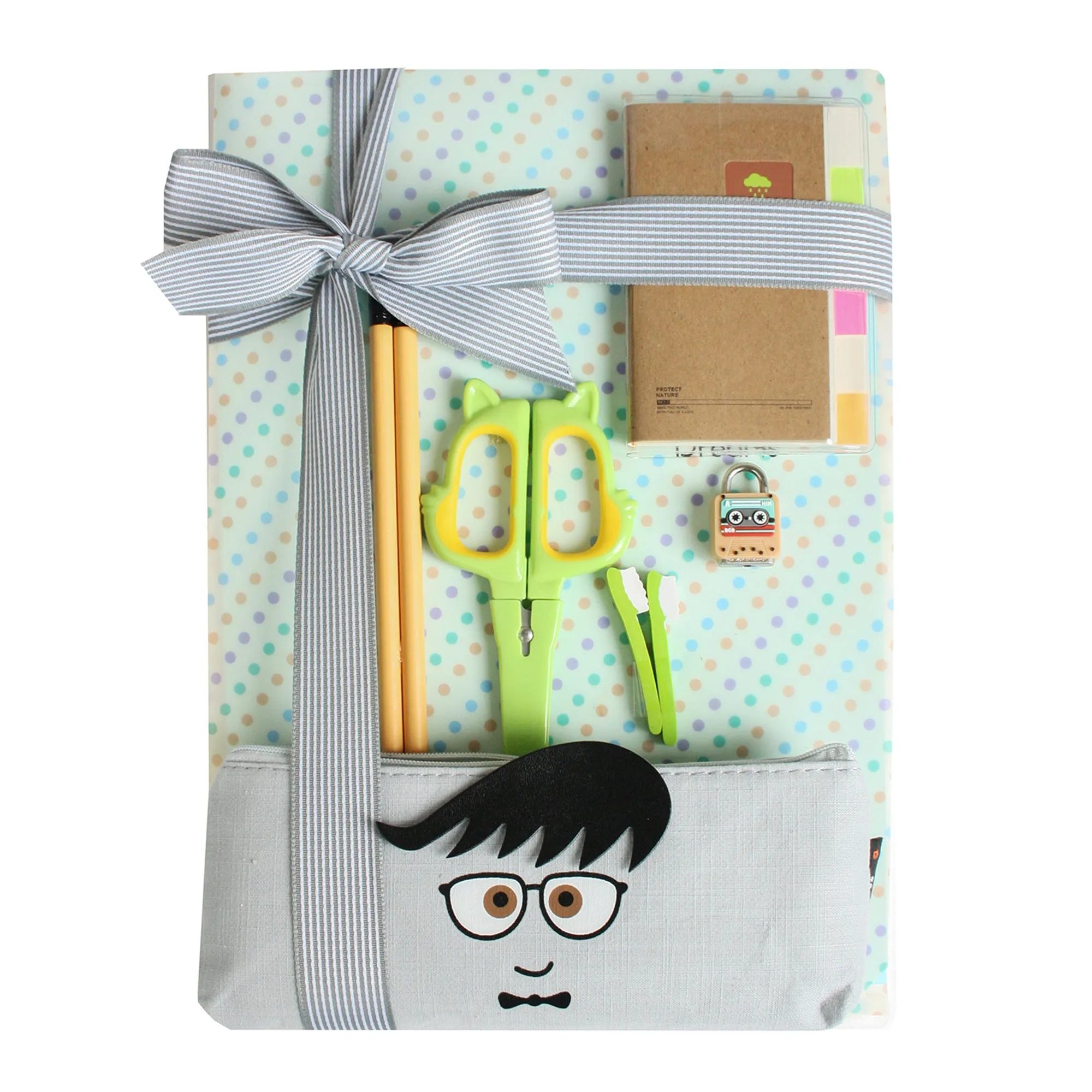 Cream Dots Folder Gift Set