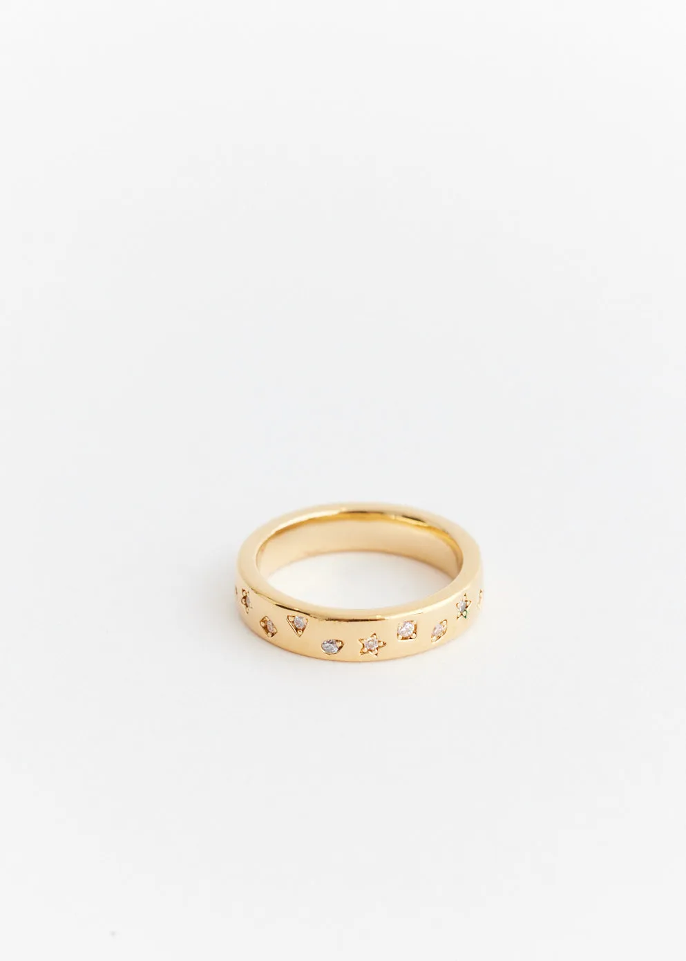 Crystal Studded Band Ring