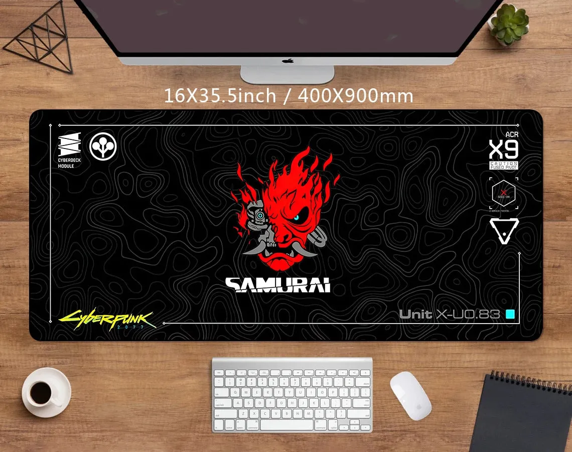 Cyberpunk Computer Mat Black Mouse Pad