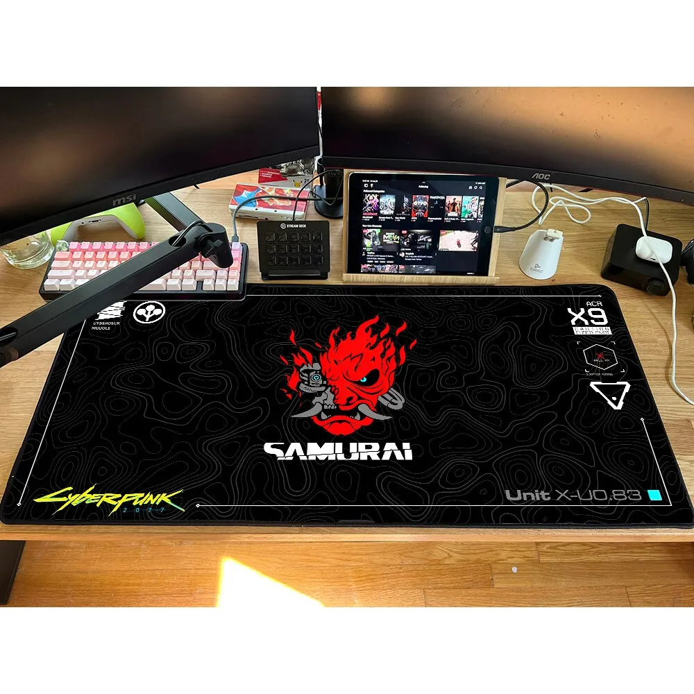 Cyberpunk Computer Mat Black Mouse Pad