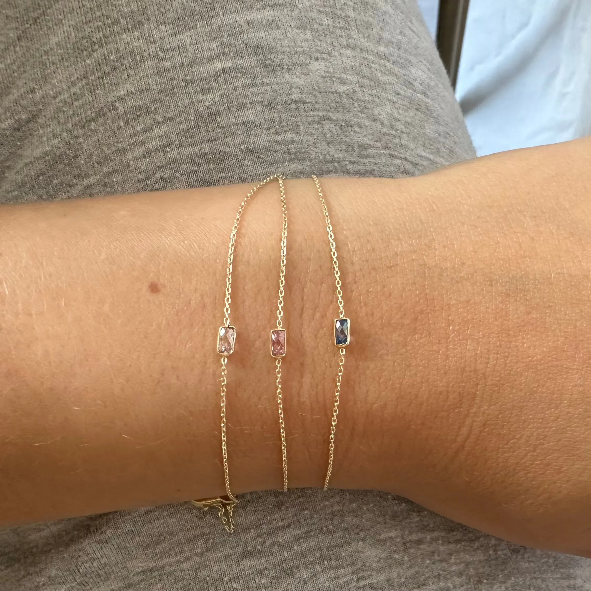 CZ Bezel Bracelet