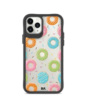 DailyObjects Doughnut Icon Black Hybrid Clear Case Cover For iPhone 11 Pro