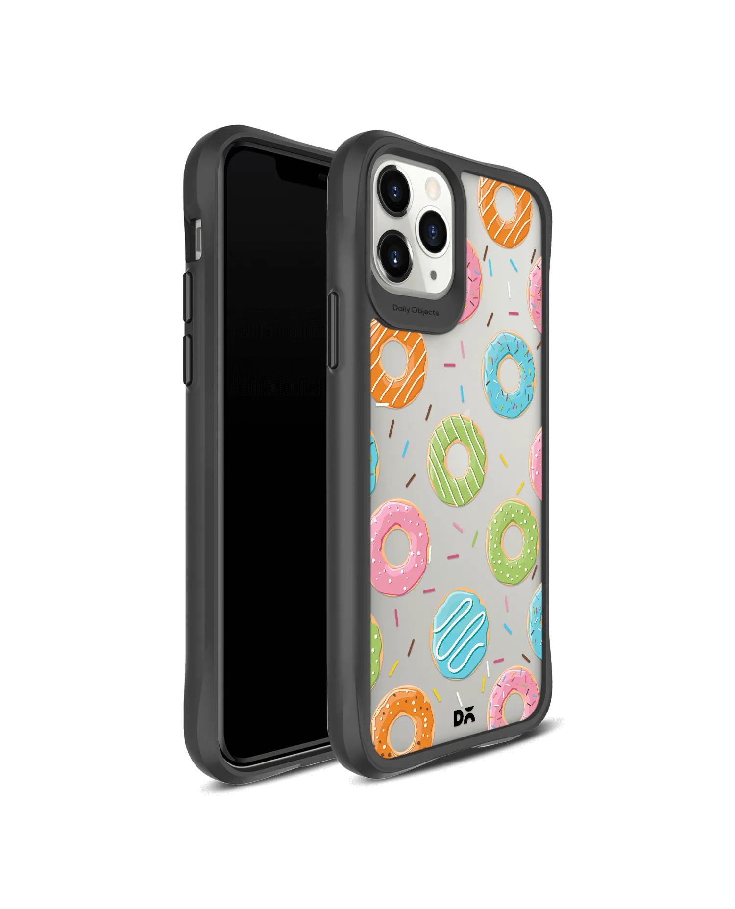 DailyObjects Doughnut Icon Black Hybrid Clear Case Cover For iPhone 11 Pro