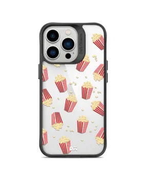 DailyObjects Popcorn Icon Black Hybrid Clear Phone Case Cover For iPhone 14 Pro