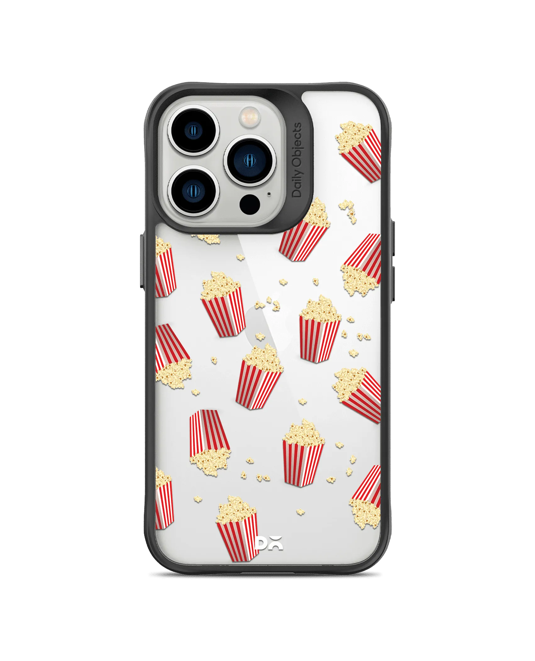 DailyObjects Popcorn Icon Black Hybrid Clear Phone Case Cover For iPhone 14 Pro