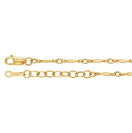 Dapped Bar & Link Chain Bracelet