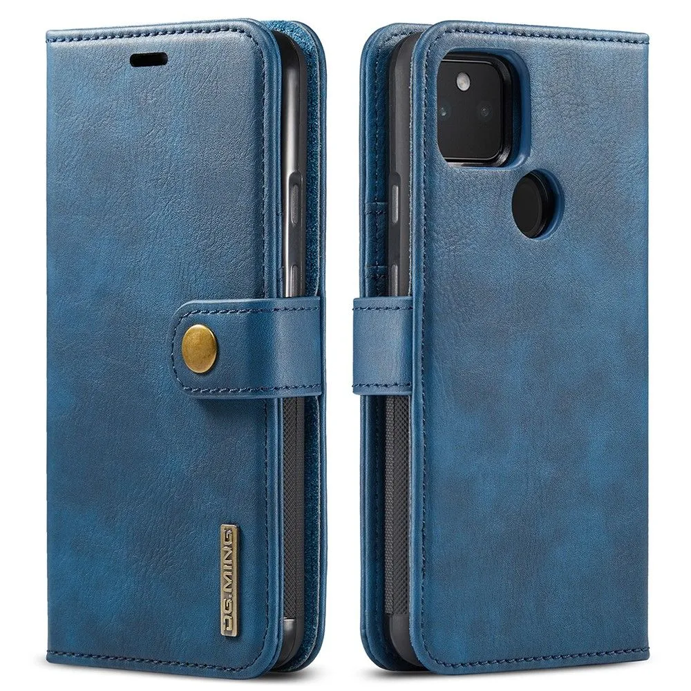 DG.MING Google Pixel 5a 2-in-1 Wallet Case - Blue