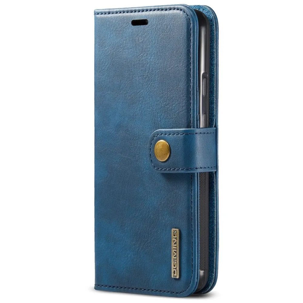 DG.MING Google Pixel 5a 2-in-1 Wallet Case - Blue