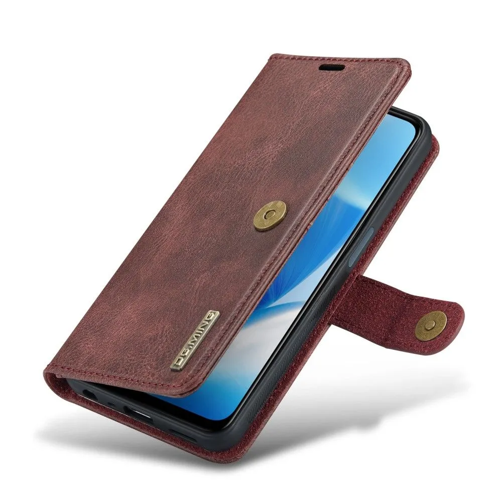 DG.MING OnePlus Nord N200 5G 2-in-1 Wallet Case - Coffee