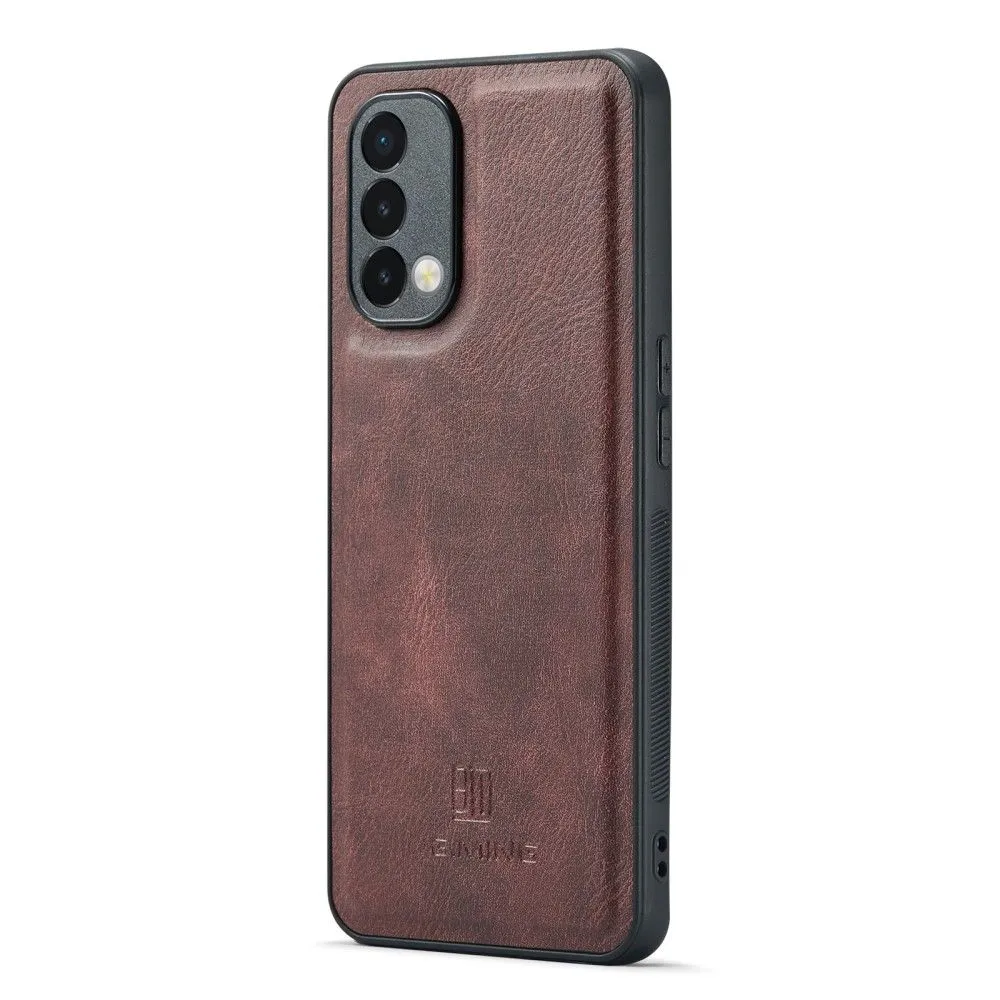 DG.MING OnePlus Nord N200 5G 2-in-1 Wallet Case - Coffee