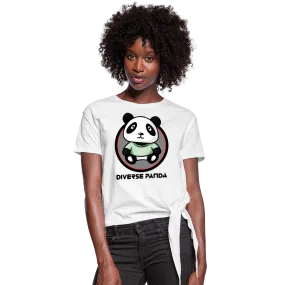 Diverse Panda Purple Glow Women's Knotted T-Shirt