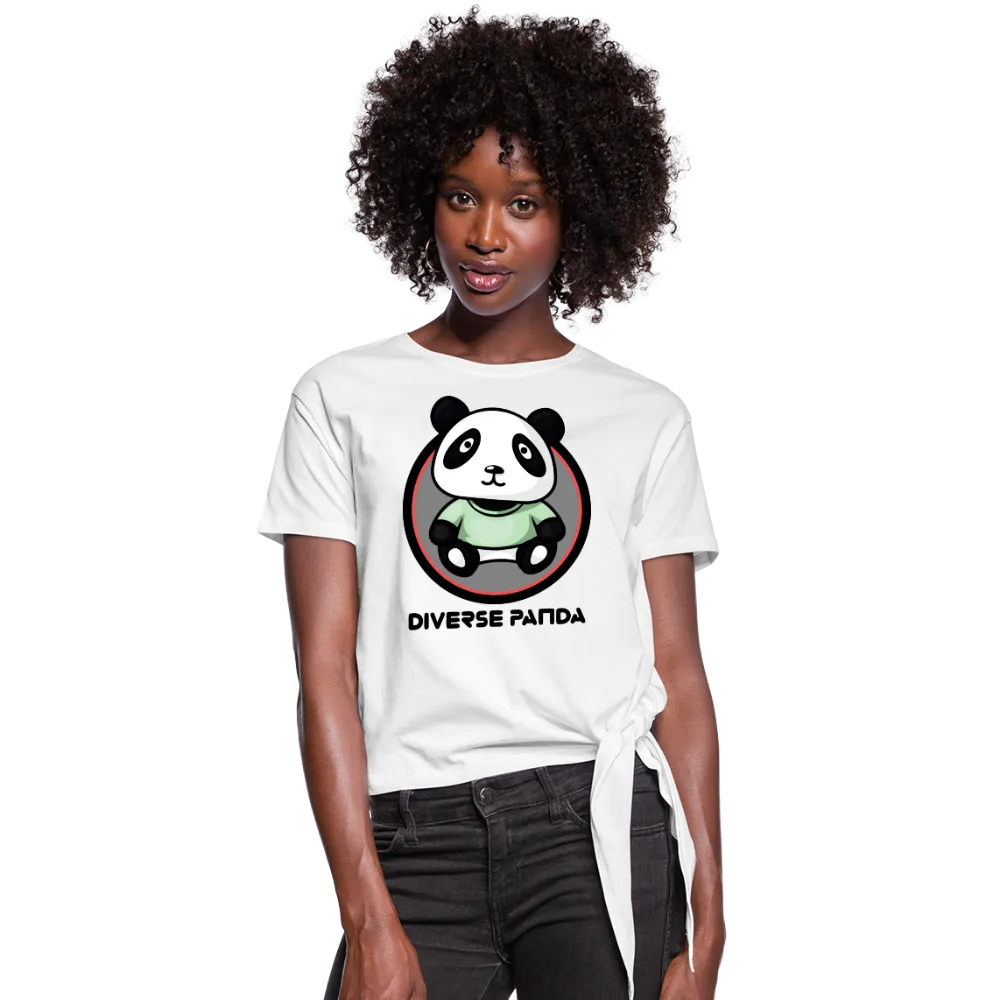 Diverse Panda Purple Glow Women's Knotted T-Shirt