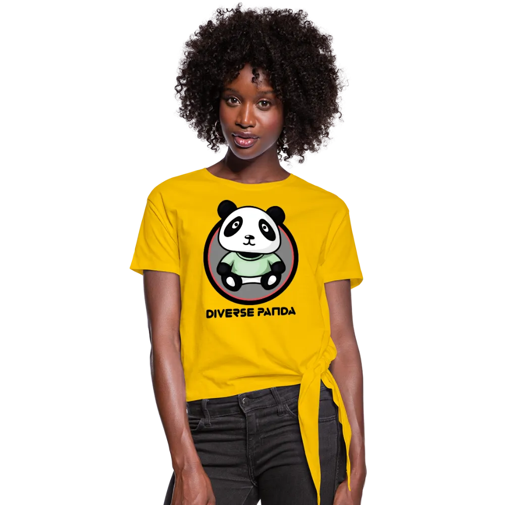 Diverse Panda Purple Glow Women's Knotted T-Shirt