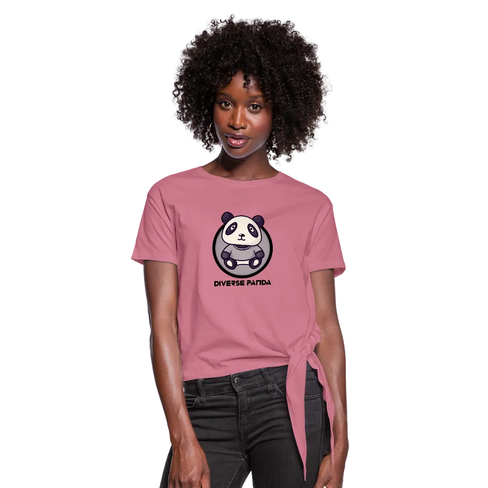 DIverse Panda Women's Knotted T-Shirt