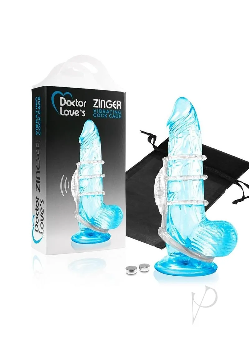 Doctor Loves Zinger Vibrating Cage Clear