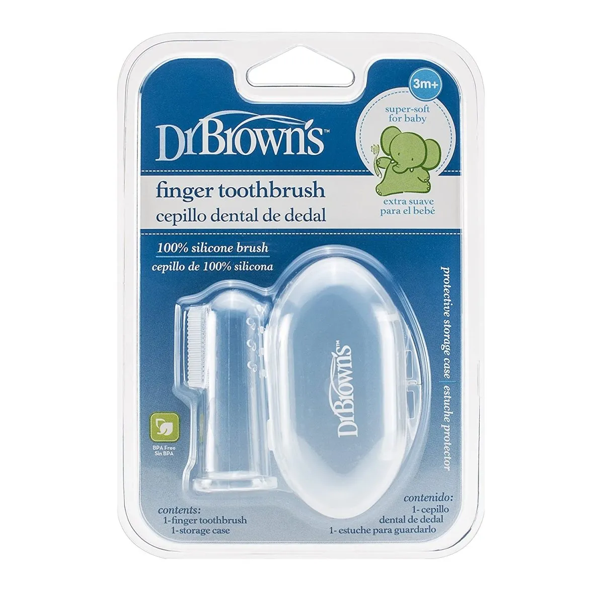 Dr.Brown's Silicone Finger Toothbrush with case