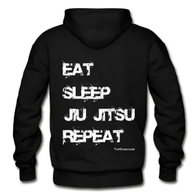 Eat Sleep Jiu Jitsu Repeat Men's Hoodie - (WB Back Print)