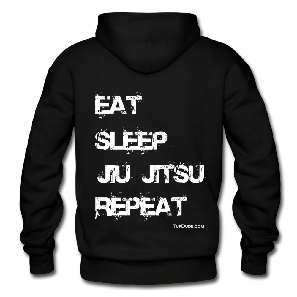 Eat Sleep Jiu Jitsu Repeat Men's Hoodie - (WB Back Print)