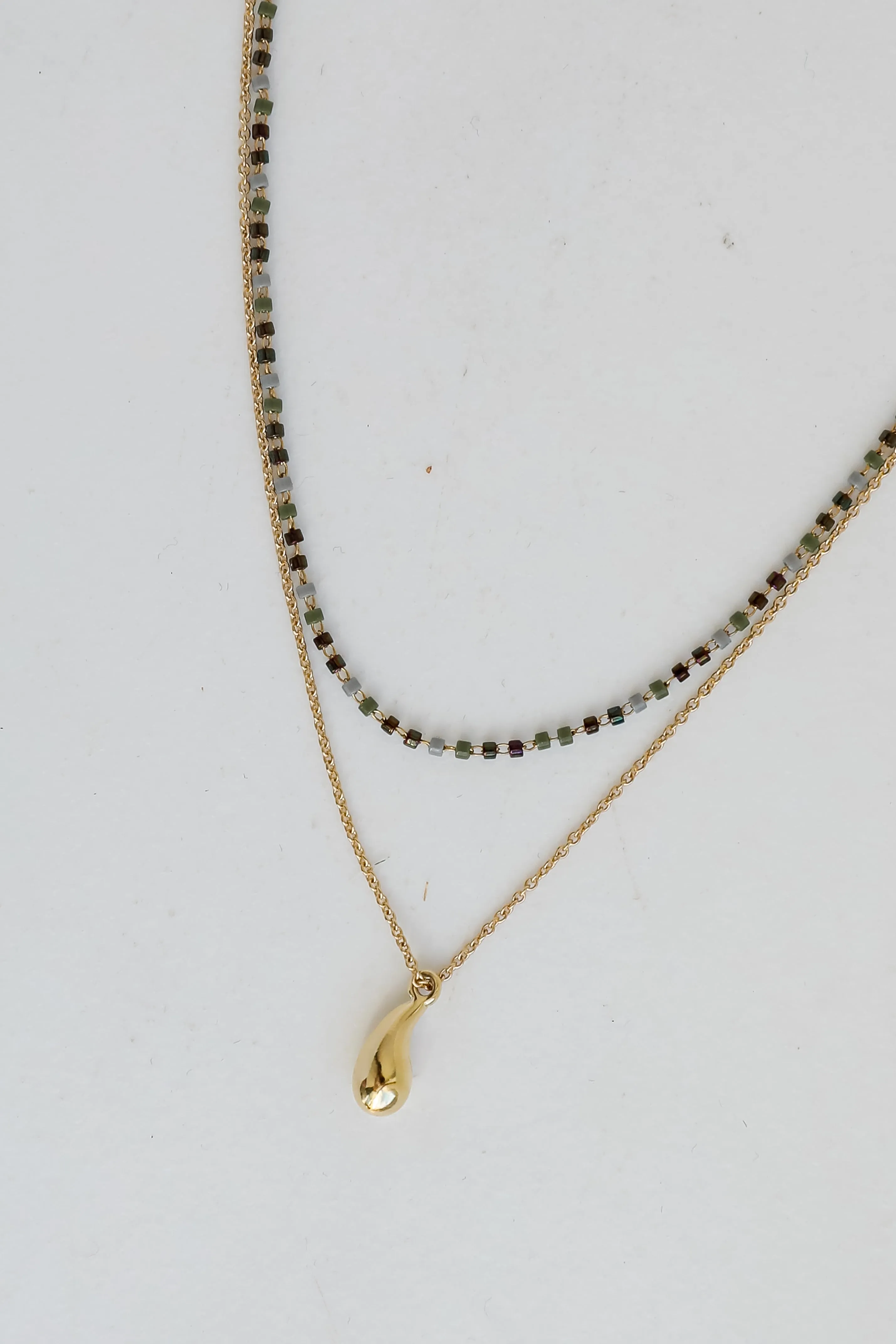 Emma Gold Beaded Layered Necklace