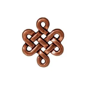 Eternity charm and link metal antique copper plated 11mm (1)