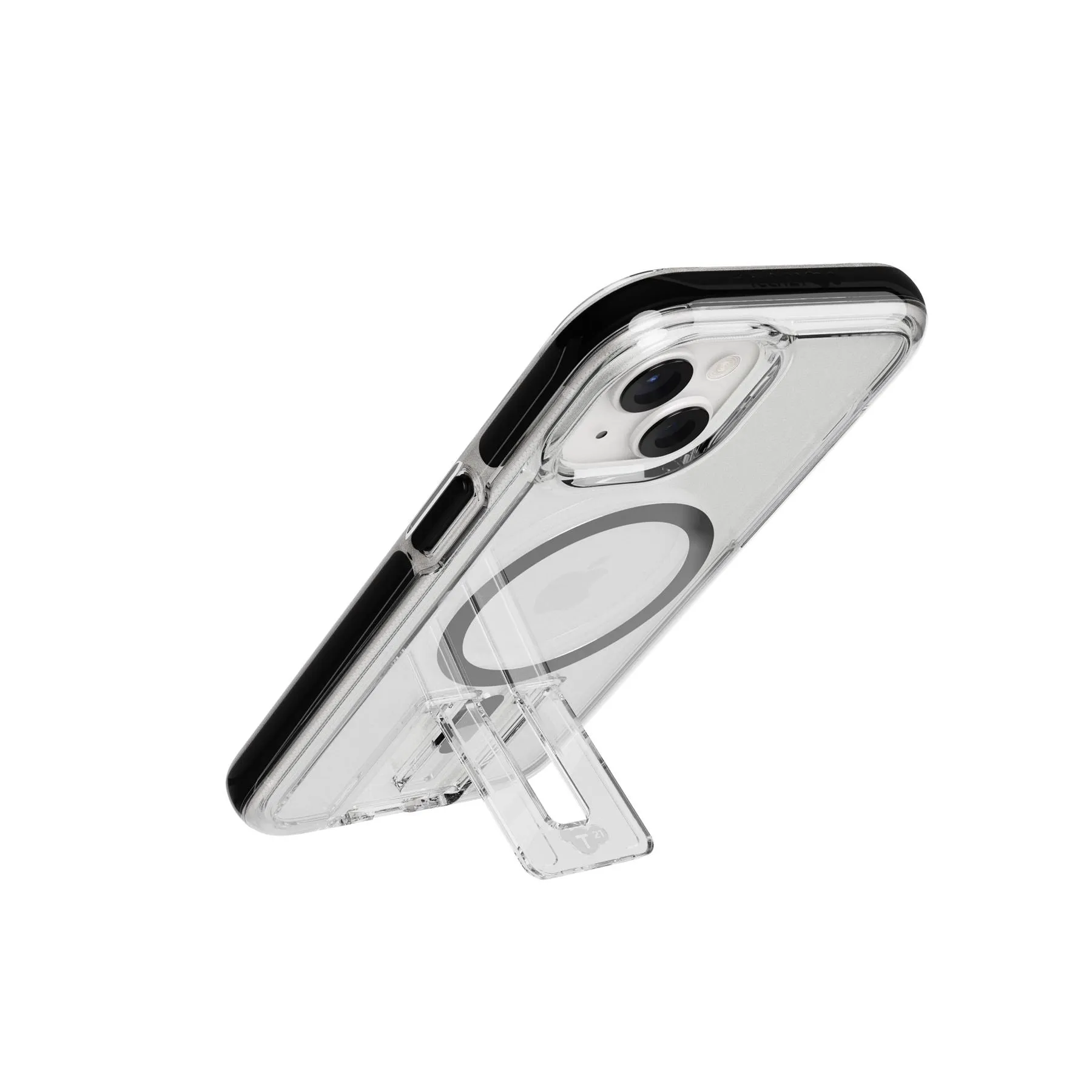 EvoCrystal Kick - Apple iPhone 15 Case MagSafe® Compatible - Clear Black